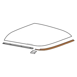 Moldeo de borde frontal T Top para 1968-78 C3 Corvette base/cupé Stingray - Imagen 1 de 10