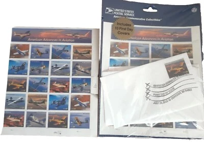 NEW 70 First Day Covers Postage Stamps USPS American Aviation EAA OSHKOSH, WI - Image 1 of 4