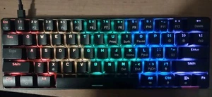 HAVIT KB611CM Rainbow Backlit Portable Wired Gaming Keyboard - Black Q - Picture 1 of 3