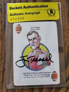 JIM TRESSEL Auto Herodecks Ohio State Buckeyes BECKETT Autenticato - Foto 1 di 2