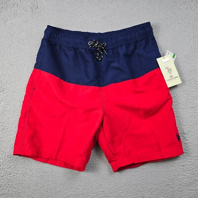 US Polo Assn Board Shorts Para Hombres GRANDES Azul Rojo Cordón Bolsillos para Nadar Piscina Nuevos con Etiquetas Foto 1 de 4
