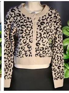 Nuevo con etiquetas Cárdigan Madden Girl Mujer Estampado Leopardo RedondoMadden Girl Leopardo Talla M - Imagen 1 de 7