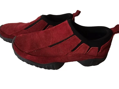 Mocasines sin cordones Mootsies Tootsies para mujer Maxim de cuero rojo gamuza talla 9 M Foto 1 de 4