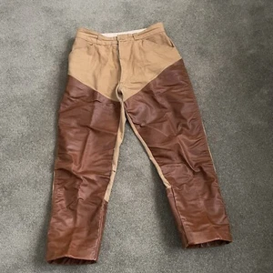 Chief Water Repellent Vintage Men /teen 30x 26 1/2” Canvas & Vinyl Hunting Pants - Picture 1 of 10