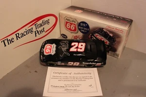 Elliott Salder Phillips 66 1997 1/24 acción BWB NASCAR autografiado diecast - Imagen 1 de 2
