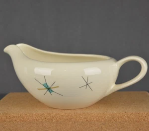 Vintage North Star Salem Ovenproof Gravy Boat Sauce Pour Spout Atomic Starburst - Picture 1 of 10
