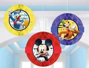 Mickey on the Go Honeycomb Hanging Decorations Pack of 3 H16 - Picture 1 of 2
