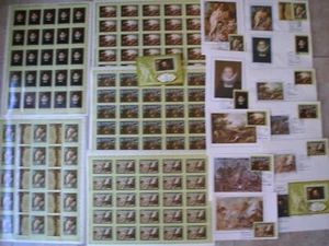 # 4572-4577 Rubens RUSSIA COMPLETE SET FULL SHEETS with 5 Maxi Cards and 6 FDC - Picture 1 of 9