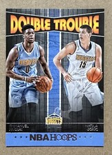 2016-17 Panini NBA Hoops Double Trouble #7 Nikola Jokic Emmanuel Mudiay Nuggets