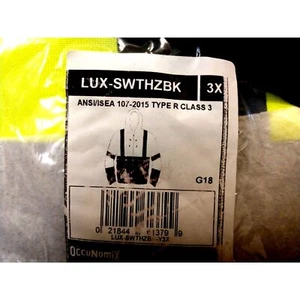 OccuNomix LUX-SWTHZBK Type R Class 3 Black Bottom Safety Sweatshirt Yellow Black - Picture 1 of 4