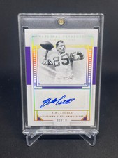 2016 National Treasures Collegiate Notable Nicknames YA Tittle Auto 1/10