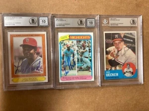 Lou Brock Signed 1985 Topps Woolworth Baseball Card BAS (Auction for 1 Card) - Picture 1 of 2