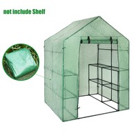 3-Tier Portable Walk In Greenhouse 6 Shelves PE Cover Plant Garden Green House