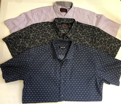 Lot of 3 Jared Lang Men’s Size Medium Shirts Short Sleeve Button Ups Excellent - Image 1 of 4