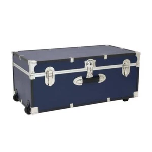 Seward Trunk Storage Trunks 12.25"x30"x15.75" w/Wheels+Lock+Latching Lid Blue - Picture 1 of 7
