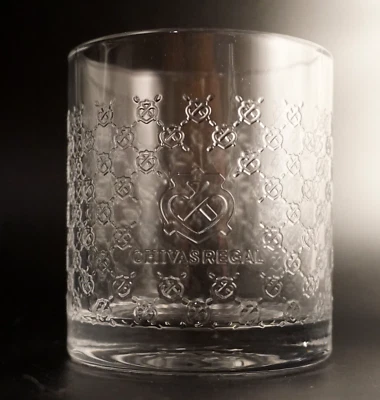Chivas Regal Whisky Whiskey Scotch Glas Tumbler Glas Bar Relief NEU