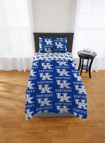 Kentucky Wildcats Twin Bed in a Bag (Rotary) OFFICIAL NCAA Cover