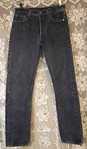 Vtg 1990s Levi 501xx Mens Denim Jeans USA Made Paper Label 31x36 Actual 30x32.5 - Picture 1 of 9