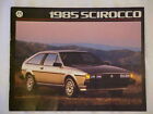 1985 Volkswagen Scirocco Sales Brochure