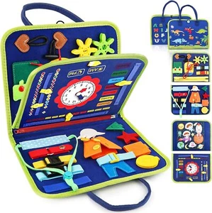 Daisiki Montessori Busy Board Toys, Sensory Board for Toddlers 1-3, Travel Fe... - Picture 1 of 2