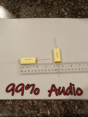 2x Condensadores de película 8uf 250v Np para cruce de altavoces Foto 1 de 4
