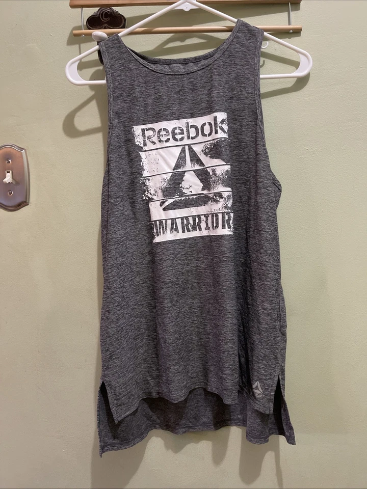 Camiseta sin mangas Reebok Warriors para mujer talla mediana nueva sin etiquetas gris Foto 1 de 4