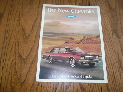 Chevrolet Caprice 1978 clásico e impala folleto de ventas - vintage Foto 1 de 4