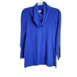 Tyler Boe Color Block Tunika Pullover Gr. S blau/schwarz Careerwear Lagenlook Kutte  - Bild 1 von 8