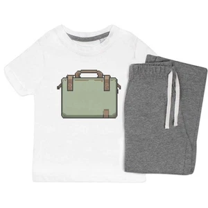 'Briefcase Pixel Art' Kids Nightwear / Pyjama Set (KP045230) - Picture 1 of 10