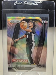 2024-25 Stephon Castle Prizm Silver Monopoly Rookie Card SSP 75 - Picture 1 of 2
