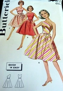 *LOVELY VTG 1960s DRESS BUTTERICK Sewing Pattern 12/32 FF - Picture 1 of 2