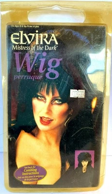Vintage Elvira Wig Mistress of the Dark Halloween Black Goth 1999 NEW IN BOX! - Image 1 of 4
