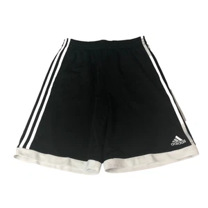 Adidas Men's White Trim Athletic Soccer Basketball Shorts L Black - Picture 1 of 4