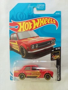 Hot Wheels '71 Datsun 510 Red MOMO Bluebird Nightburnerz - Bild 1 von 2