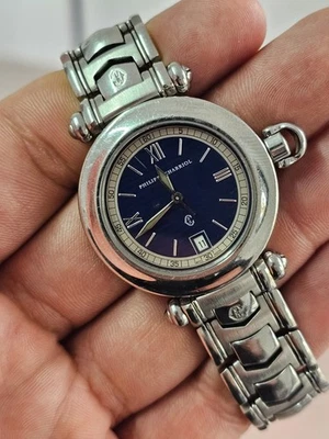 PHILIPPE CHARRIOL COLOMBUS AUTHENTIC SWISS MADE 35MM BLUE DIAL RARE MENS WATCH - Image 1 of 4