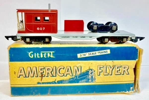 American Flyer Lines No. 607 Work & Boom Car in Original Box ! - Picture 1 of 8