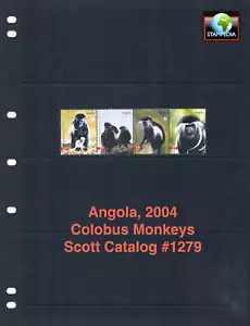 1/3 off $4.00 Scott Value - 2004 ANGOLA Monkeys Colobus African MNH NH UMM - Picture 1 of 4