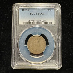 1856 O Seated Liberty Silver Quarter PCGS PO01 Poor 1 Lowball Type Set - Picture 1 of 4