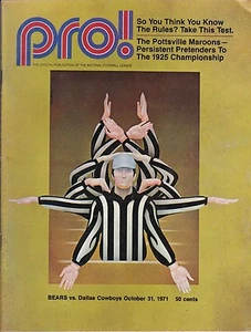 1971 Chicago Bears v Cowboys Programm Dallas Saison Champs 31.10. Ex 32372 - Bild 1 von 1