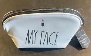 RAE DUNN KOSMETIKTASCHE MIT REISSVERSCHLUSS, "MY FACE", NEU MIT ETIKETT - Bild 1 von 4
