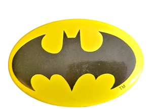 Vintage 1964 BAMAN Logo DC Comics Oval Pinback Button Pin - Picture 1 of 3