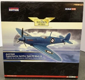 Corgi Supermarine Spitfire Type PR Mark IB 1:72 AA31928 NIB Retired NEW - Picture 1 of 15