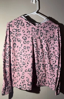 Children’s Place Girls Hooded Long Sleeve Shirt Size Xxl 16 Leopard - Image 1 of 3
