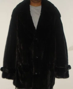 Abrigo de piel de visón rancho negro American Legend para hombre talla 50-52 ENVÍO GRATUITO excelente estado - Imagen 1 de 9