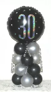 30° COMPLEANNO - ETÀ 30 - DISPLAY PALLONCINO IN LAMINA - CENTROTAVOLO - DECORAZIONE - Foto 1 di 12