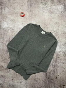 Lacoste Vintage Mens Wool Knit Crew Neck Sweater Size 3 S - Picture 1 of 7