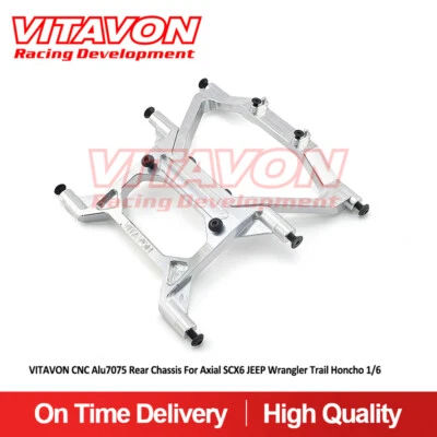 Vitavon CNC Alu7075 Rear Chassis For Axial SCX6 Jeep Wrangler Trail Honcho 1/6 - Image 1 of 4
