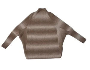 Club Monaco Alpaka Ombré Mockneck Pullover neutral Wolle Kaschmir Damen Large - Bild 1 von 10
