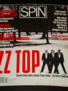 SPIN magazine 1991, ZZ TOP, ANDREW DICE CLAY, AC/DC, CAPTAIN BEEFHEART - Picture 1 of 1