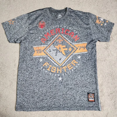 Camiseta gráfica American Fighter XL vintage gris negra y roja para hombre Foto 1 de 4
